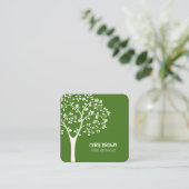 Tree-Services Quadratische Visitenkarte (Stehend Vorderseite)