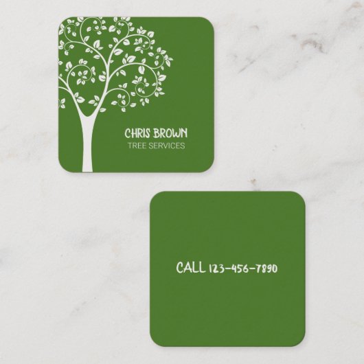 Tree-Services Quadratische Visitenkarte (Vorne/Hinten)