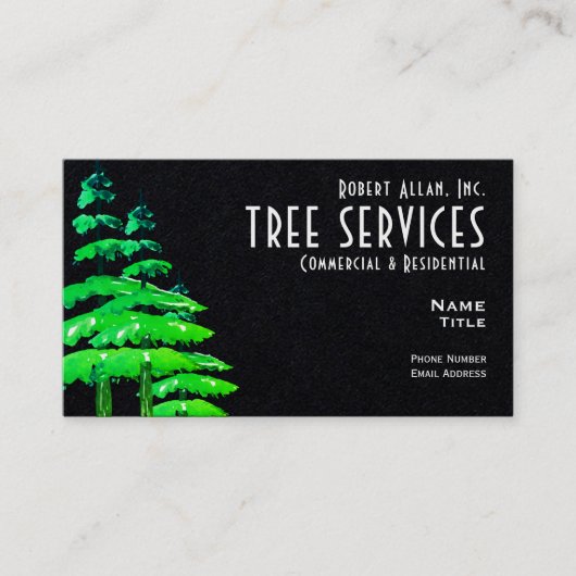 Tree Services Standard, 3,5" x 2,0" Visitenkarte (Vorderseite)
