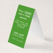 Tree-Services Visitenkarten (Rückseite)