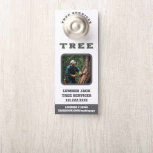 *~* Tree ServicesLumber Jack QR Tür Türanhänger