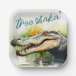 Tree Shaka' Papierplatte Pappteller