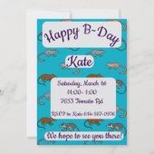 Tree Shrews Happy Birthday Einladung (Vorderseite)