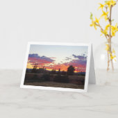 Tree Silhouette Abend Sunset Karte (Gelbe Blume)