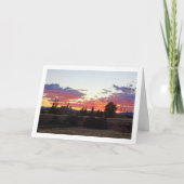 Tree Silhouette Abend Sunset Karte (Vorderseite)