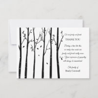 Tree-Silhouette-Beileid Danke-Karte