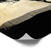 Tree Silhouette Foto Art Poster (Ecke)