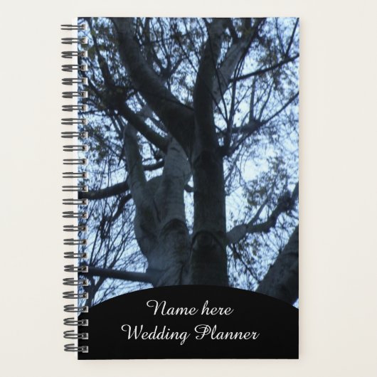 Tree Silhouette Foto Custom Wedding Planner Planer (Vorderseite)