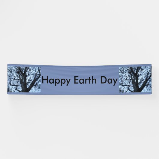 Tree Silhouette Foto Personalisiert Banner (Horizontal)
