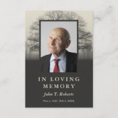 Tree Silhouette Foto Prayer Card Begleitkarte (Vorderseite)