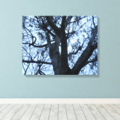 Tree Silhouette Fotogarph Canvas Print Leinwanddruck (Insitu (Holzboden))