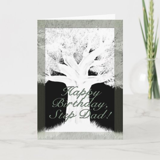 Tree Silhouette-Geburtstag Karte (Vorderseite)