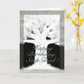 Tree Silhouette-Geburtstag Karte (Gelbe Blume)