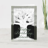 Tree Silhouette-Geburtstag Karte (Vorderseite)