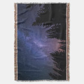 Tree Silhouette Night Sky Galaxy Decke (Vorderseite Vertikal)