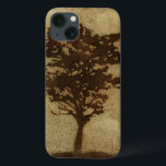 Tree Silhouette on Bronze Background Case-Mate iPhone Hülle<br><div class="desc">Bronze background serves as the scene for this silhouette of a tree with branh branh branh branying in the breeze. You almost feel as if you could rest your back against this tree,  sit on the ground and take a long nap.</div>
