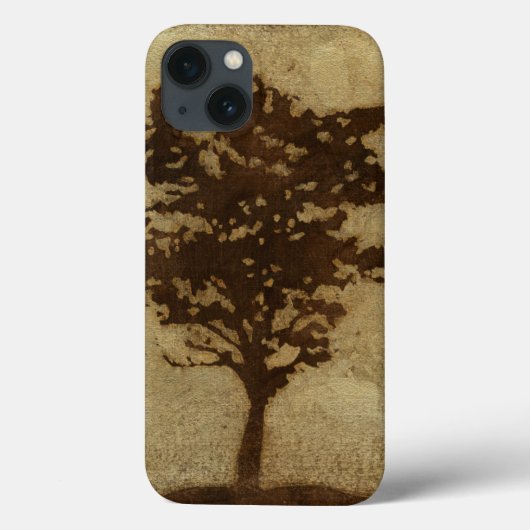 Tree Silhouette on Bronze Background Case-Mate iPhone Hülle (Rückseite)