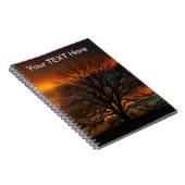 Tree Silhouette Sunset Unique Notebook Notizblock (Rechte Seite)