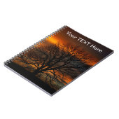 Tree Silhouette Sunset Unique Notebook Notizblock (Linke Seite)