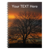 Tree Silhouette Sunset Unique Notebook Notizblock (Vorderseite)