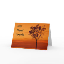 Tree-Silhouette - Sympathiekarte