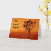 Tree-Silhouette - Sympathiekarte Karte (Gelbe Blume)