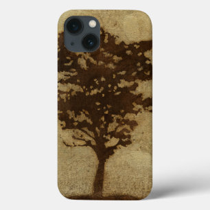 Tree-Silhouette über Bronze-Hintergrund Case-Mate iPhone Hülle