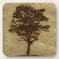 Tree-Silhouette über Bronze-Hintergrund