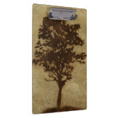 Tree-Silhouette über Bronze-Hintergrund Klemmbrett (Rechts)