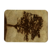 Tree-Silhouette über Bronze-Hintergrund Magnet (Horizontal)