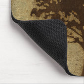 Tree-Silhouette über Bronze-Hintergrund Mousepad (Ecke)