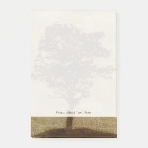Tree-Silhouette über Bronze-Hintergrund Post-it Klebezettel