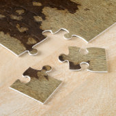 Tree-Silhouette über Bronze-Hintergrund Puzzle (Seite)