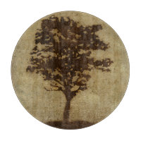 Tree-Silhouette über Bronze-Hintergrund