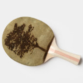 Tree-Silhouette über Bronze-Hintergrund Tischtennis Schläger (Seitenansicht)