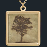 Tree-Silhouette über Bronze-Hintergrund Vergoldete Kette<br><div class="desc">Ein Bronzestand dient als Schauplatz für diese Silhouette eines Baumes,  dessen Äste in der Brise schweben. Man fühlt sich fast so,  als könnte man den Rücken an diesen Baum Erholung,  auf dem Boden sitzen und ein langes Nickerchen nehmen.</div>
