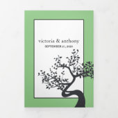 Tree Silhouette Wedding Suite Dreifach Gefaltete Einladung (Cover)