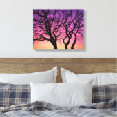 Tree Silhouetten im Sonnenuntergang - Leinwand dru (Insitu (Schlafzimmer))