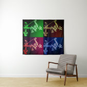 Tree-Silhouetten in Four Seasons Tapestry Wandteppich (Beispiel (Horizontal))