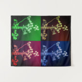 Tree-Silhouetten in Four Seasons Tapestry Wandteppich (Vorderseite (Horizontal))