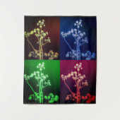 Tree-Silhouetten in Four Seasons Tapestry Wandteppich (Vorderseite)