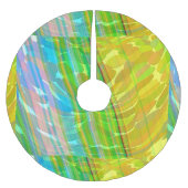 Tree Skirt (Brushed Poly) Made in USA Edelsteine Polyester Weihnachtsbaumdecke (Vorderseite)