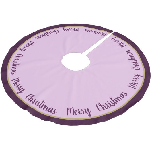 Tree Skirt-frohe Weihnachten Polyester Weihnachtsbaumdecke (Schrägansicht)