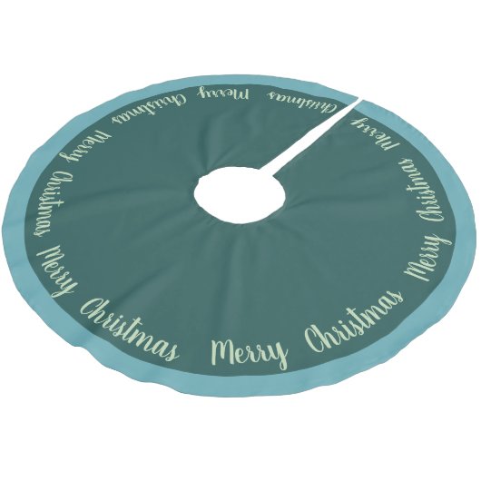 Tree Skirt-frohe Weihnachten Polyester Weihnachtsbaumdecke (Schrägansicht)