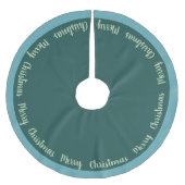 Tree Skirt-frohe Weihnachten Polyester Weihnachtsbaumdecke (Vorderseite)