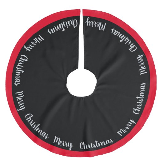 Tree Skirt-frohe Weihnachten Polyester Weihnachtsbaumdecke (Vorderseite)