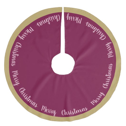 Tree Skirt-frohe Weihnachten Polyester Weihnachtsbaumdecke (Vorderseite)