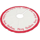 Tree Skirt-frohe Weihnachten Polyester Weihnachtsbaumdecke (Schrägansicht)
