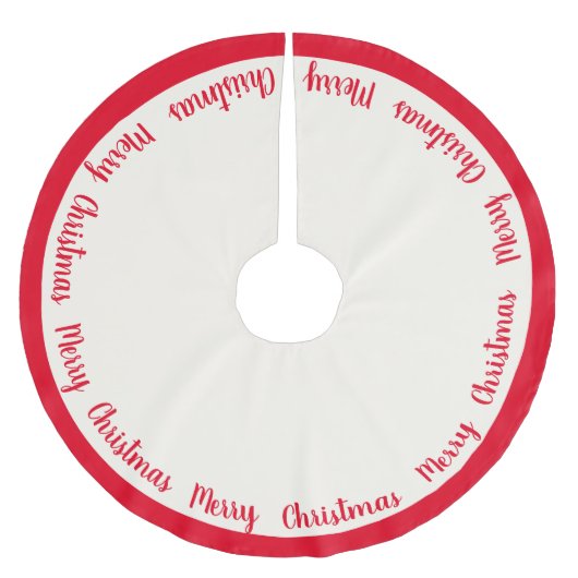 Tree Skirt-frohe Weihnachten Polyester Weihnachtsbaumdecke (Vorderseite)