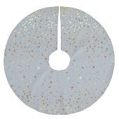 Tree Skirt-Gold Stars Polyester Weihnachtsbaumdecke (Vorderseite)